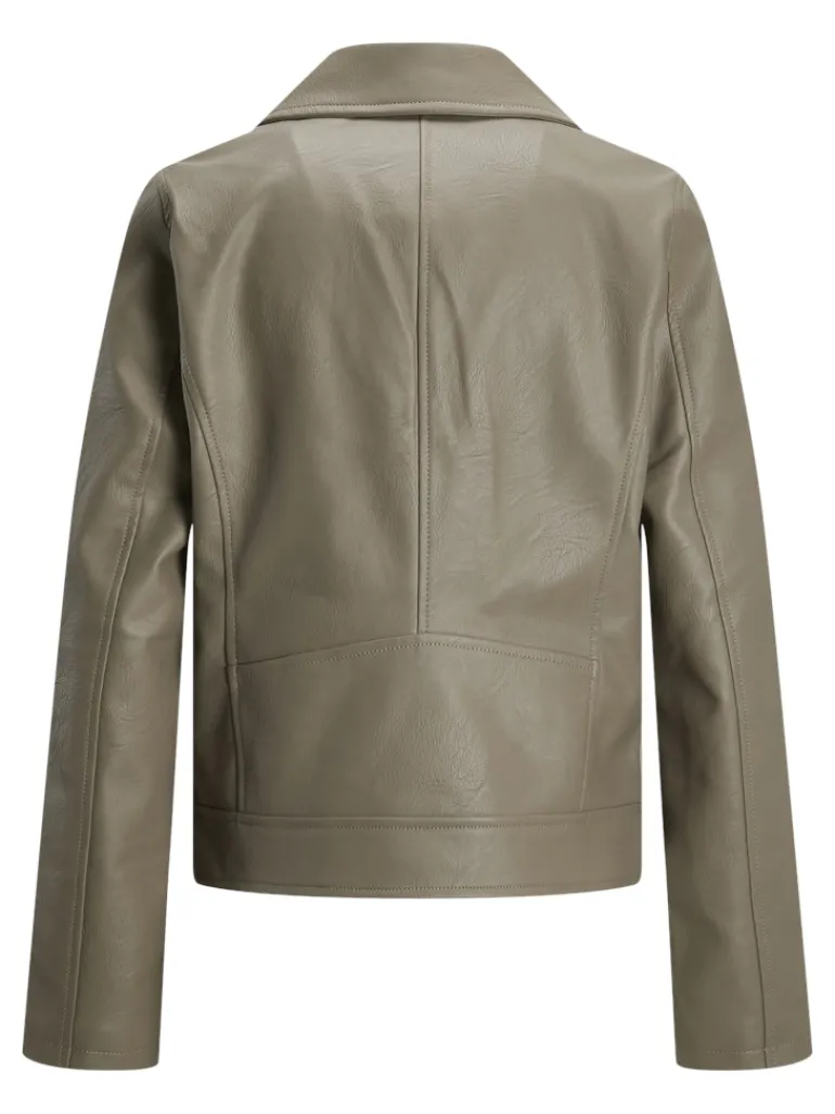 JXGAIL FAUX LEATHER BIKER JACKET NOOS brindle