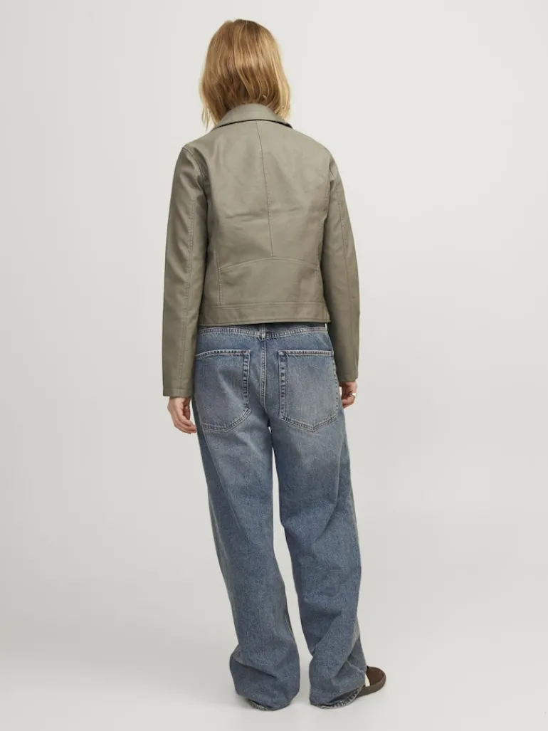 JXGAIL FAUX LEATHER BIKER JACKET NOOS brindle