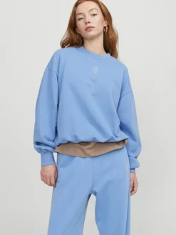 JXJADA SOFT LOOSE LS SWEAT SWT SN silver lake blue