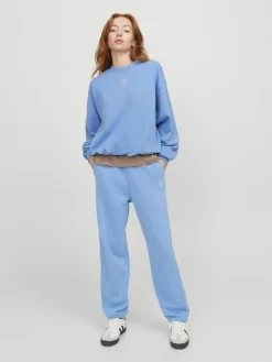 JXJADA SOFT LOOSE LS SWEAT SWT SN silver lake blue