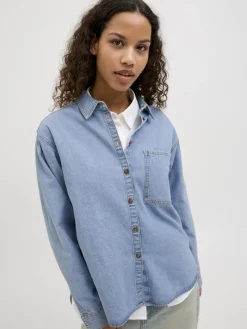 JXJADE COMF LS SHIRT DNM light blue denim