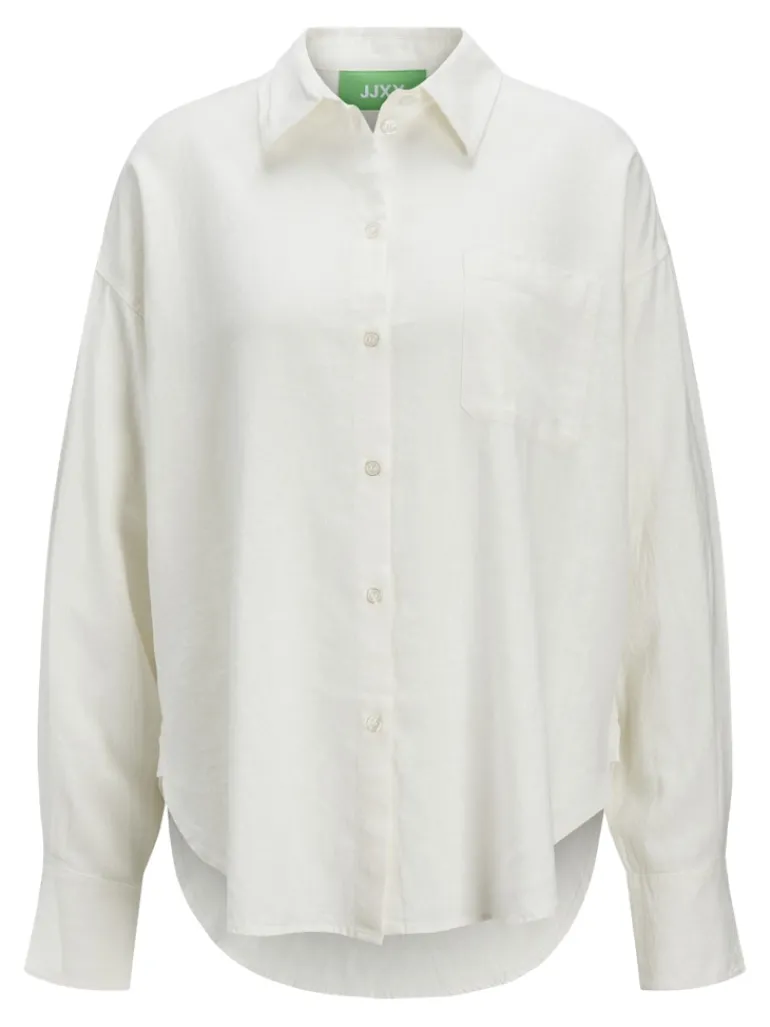 JXJAMIE BREEZE SUMMER LS SHIRT WVN SN blanc de blanc