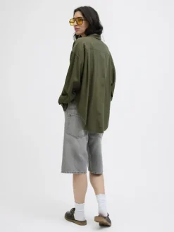 JXJAMIE BREEZE SUMMER LS SHIRT WVN SN dusty olive