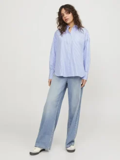 JXJAMIE LS RELAXED POPLIN SHIRT WVN NOOS navy blazer