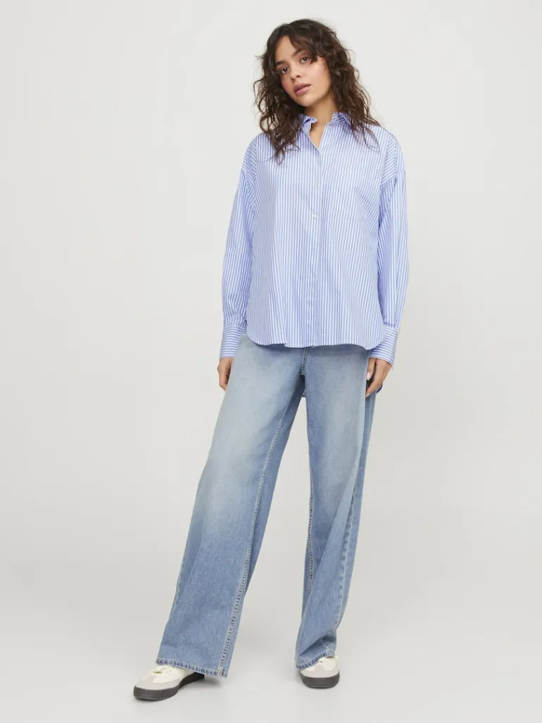 JXJAMIE LS RELAXED POPLIN SHIRT WVN NOOS navy blazer