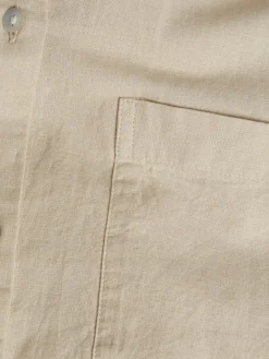 JXJAMIE LS RLX LINEN BLEND SHIRT WVN SN cement