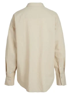 JXJAMIE LS RLX LINEN BLEND SHIRT WVN SN cement