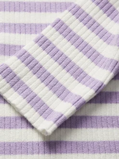 JXJODI TIGHT STRIPE CREW NECK KNIT NOOS lilac breeze