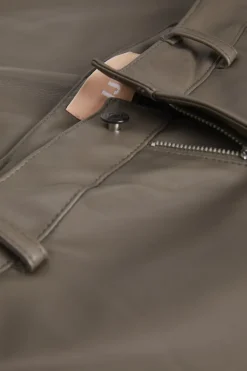 JXKENYA FAUX LEATHER CARGO PANTS morel
