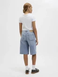 JXLAURA LONG MW DENIM SHORTS DNM SN light blue denim