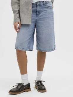JXLAURA LONG MW DENIM SHORTS DNM SN light blue denim