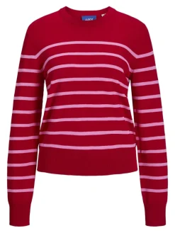 JXLAYLA COMFY LS CREW NECK KNIT SN racing red