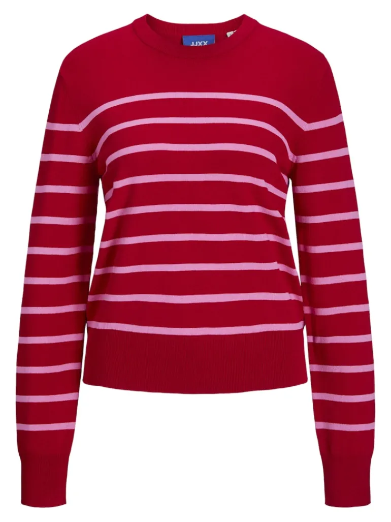 JXLAYLA COMFY LS CREW NECK KNIT SN racing red