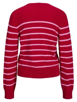 JXLAYLA COMFY LS CREW NECK KNIT SN racing red