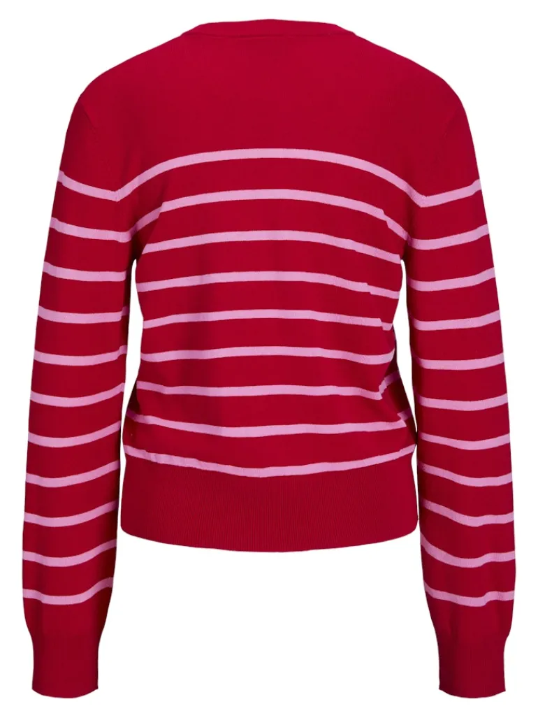 JXLAYLA COMFY LS CREW NECK KNIT SN racing red