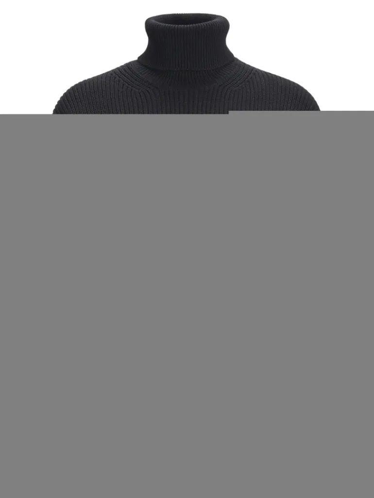 JXLIV TWIST CROP HIGH NECK KNIT black