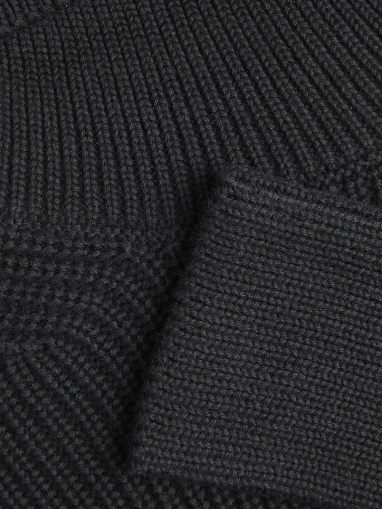 JXLIV TWIST CROP HIGH NECK KNIT black