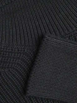 JXLIV TWIST CROP HIGH NECK KNIT black