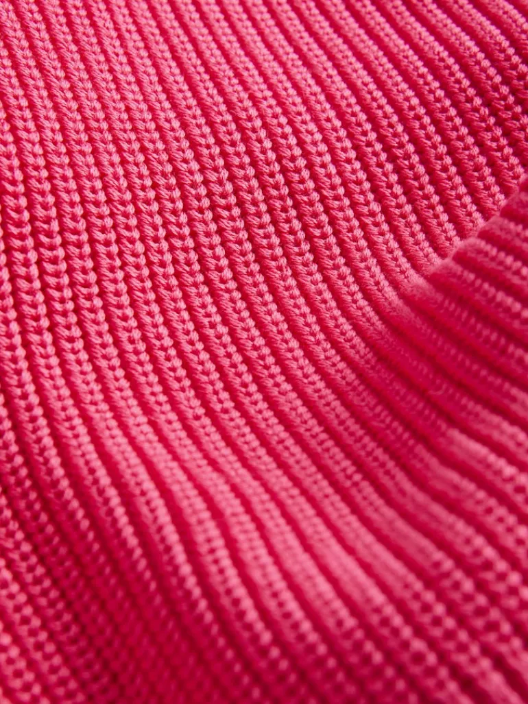 JXLIV TWIST CROP HIGH NECK KNIT raspberry sorbet