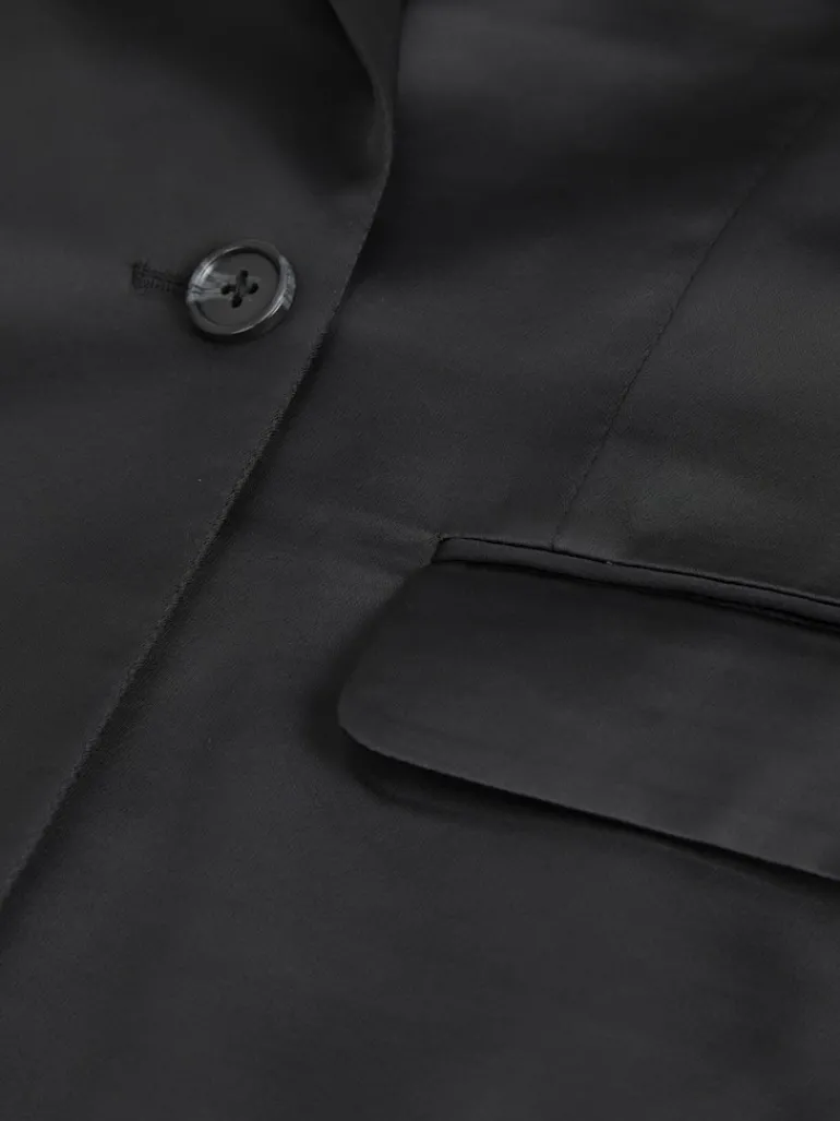 JXMARY SATIN BLAZER black