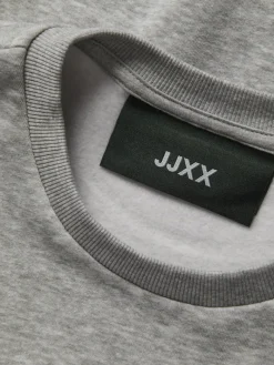 JXMERLE RLX SHORT LS CREW SWT LN light grey melange1