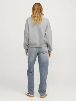 JXMERLE RLX SHORT LS CREW SWT LN light grey melange1