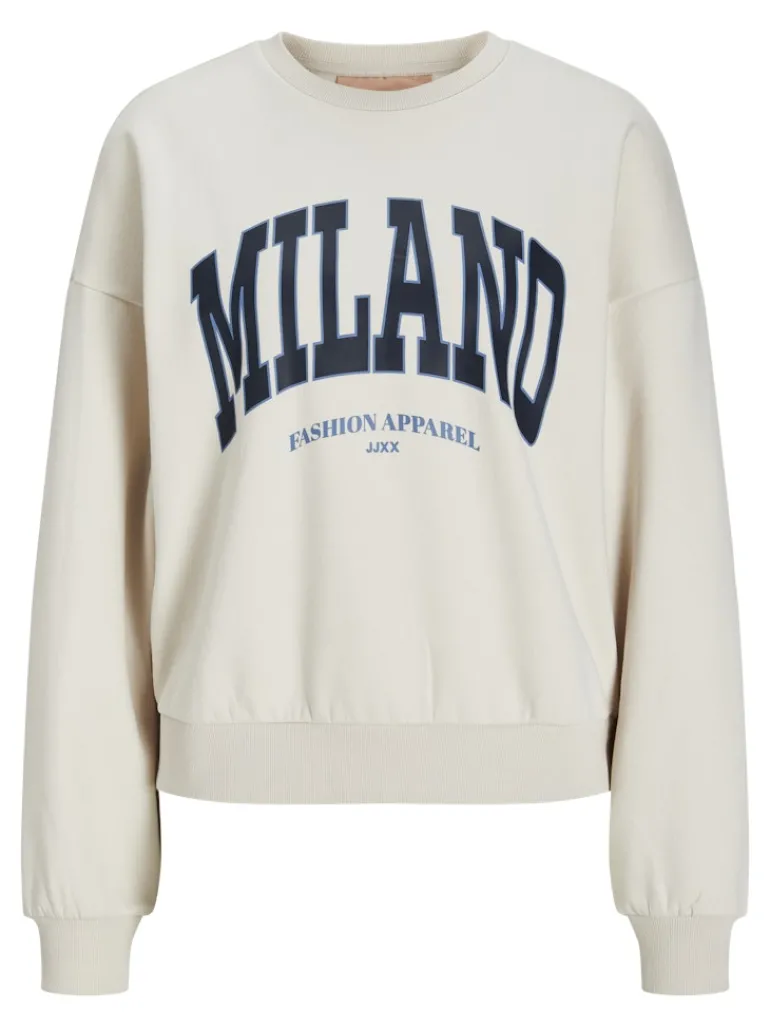 JXMERLE RLX SHORT LS CREW SWT LN moonbeam