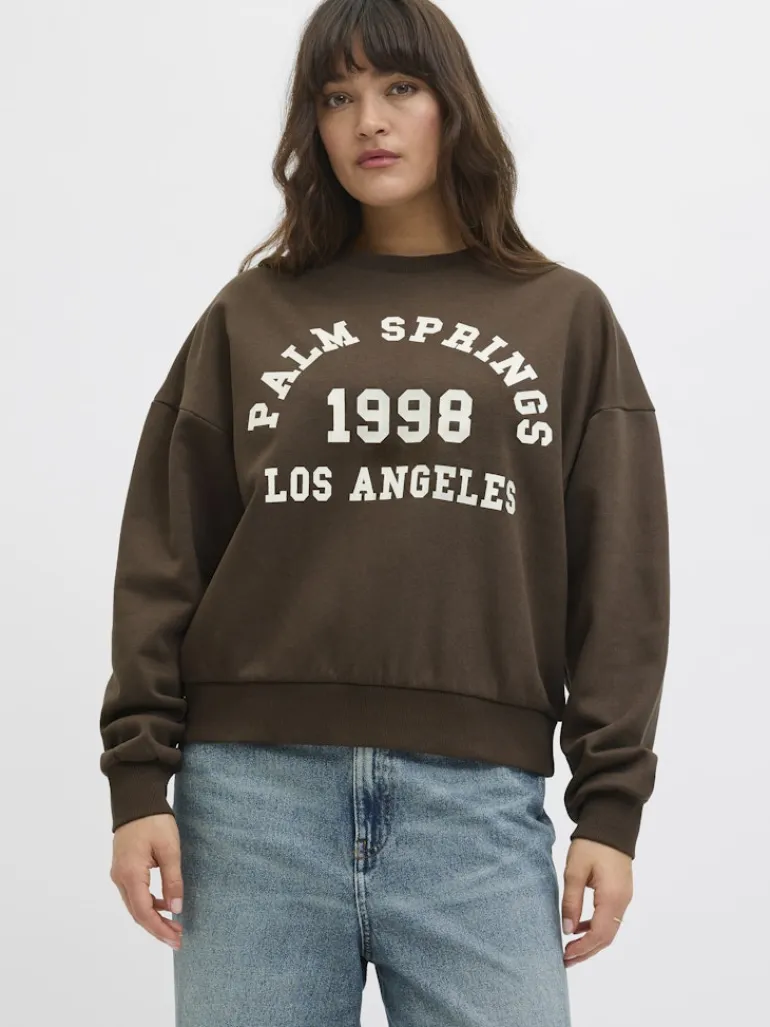 JXMERLE RLX SHORT LS CREW SWT LN bracken