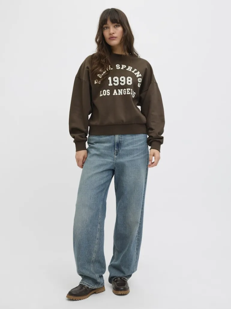 JXMERLE RLX SHORT LS CREW SWT LN bracken