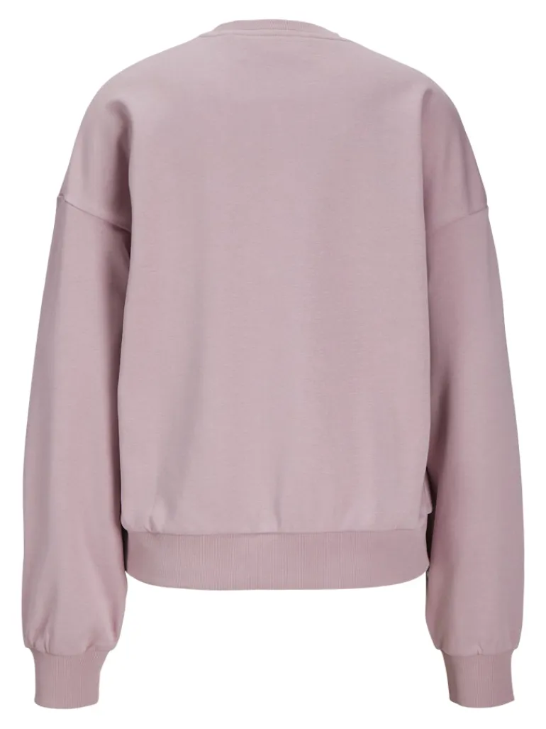JXMERLE SPRING RLX SHORT LS CREW SWT LN mauve shadows