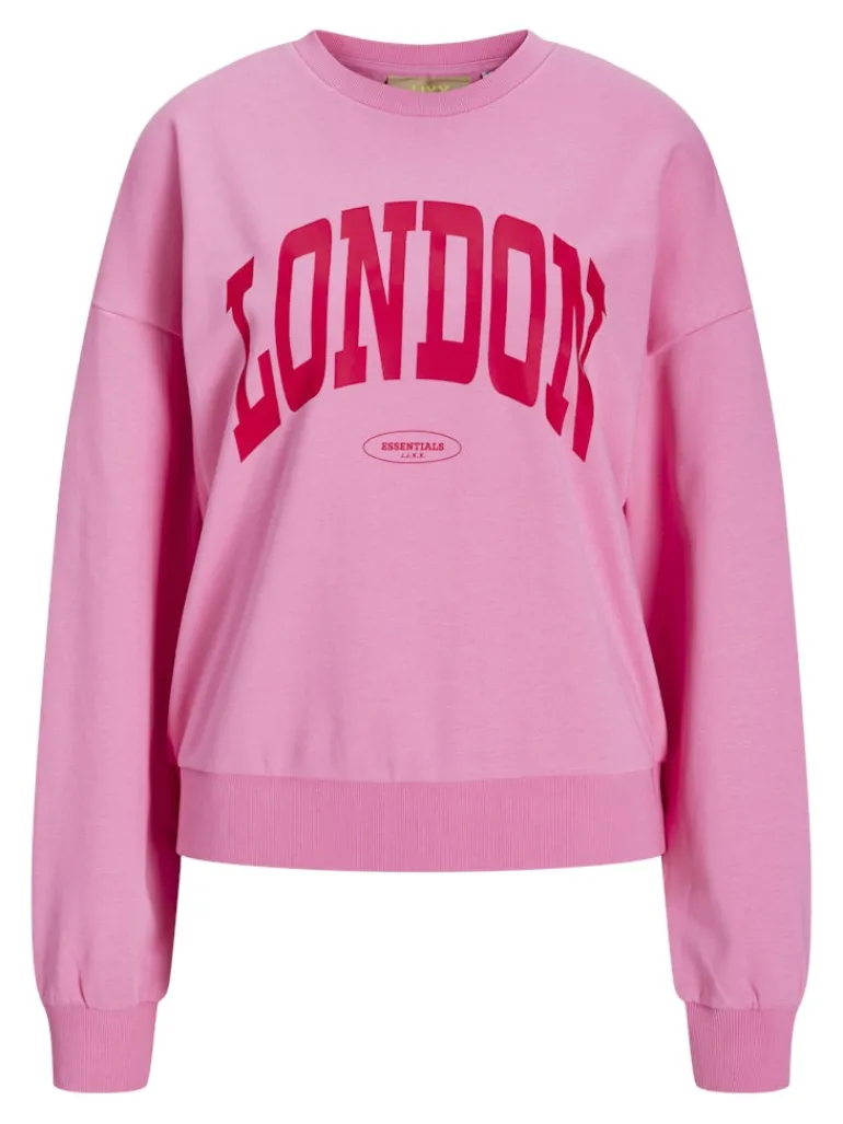 JXMERLE SPRING RLX SHORT LS CREW SWT LN morning glory