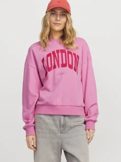 JXMERLE SPRING RLX SHORT LS CREW SWT LN morning glory