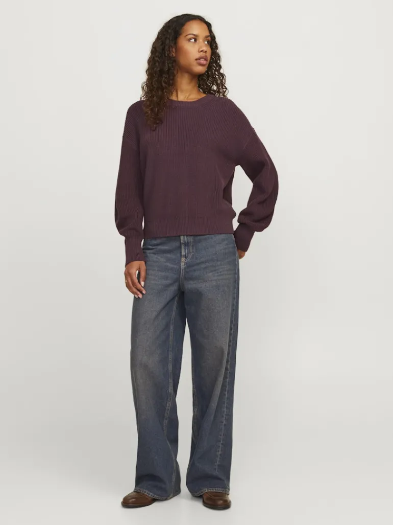JXMILA TWIST CREW NECK KNIT NOOS sassafras