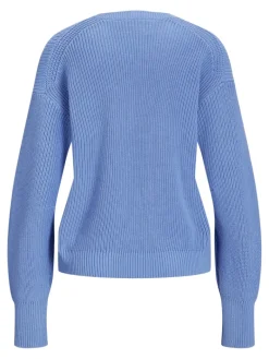 JXMILA TWIST CREW NECK KNIT NOOS silver lake blue