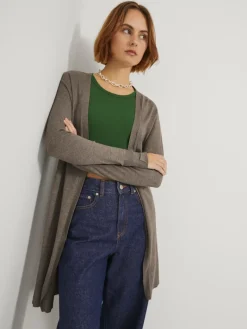 JXMILEY SOFT LONG CARDIGAN KNIT brindle