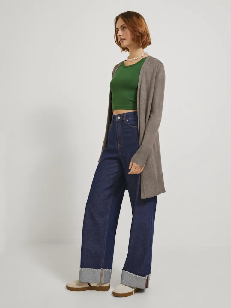 JXMILEY SOFT LONG CARDIGAN KNIT brindle