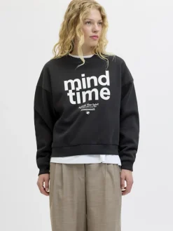 JXMIMI RLX LS PRINT CREW SWT black