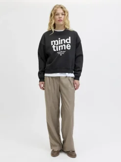 JXMIMI RLX LS PRINT CREW SWT black