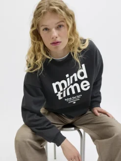 JXMIMI RLX LS PRINT CREW SWT black