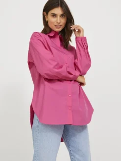 JXMISSION LS OVERSIZE SHIRT NOOS carmine rose