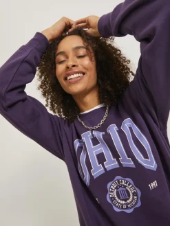 JXOHIO RLX LS CREW SWT purple velvet