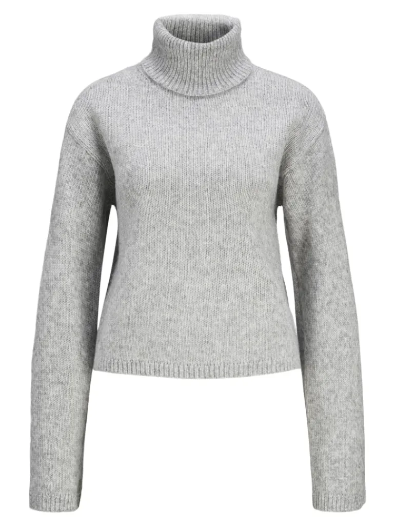 JXROSANNA ROLL NECK KNIT light grey melange
