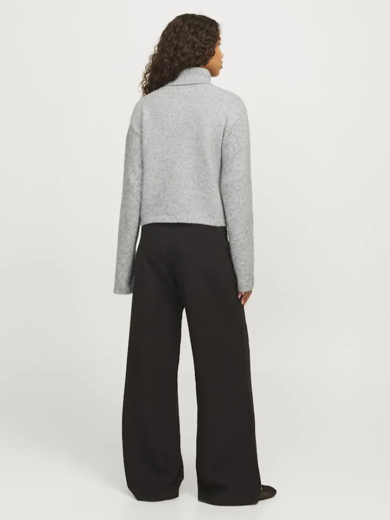 JXROSANNA ROLL NECK KNIT light grey melange