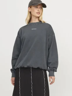 JXSANDRA RLX LS WASH CREW SWT black