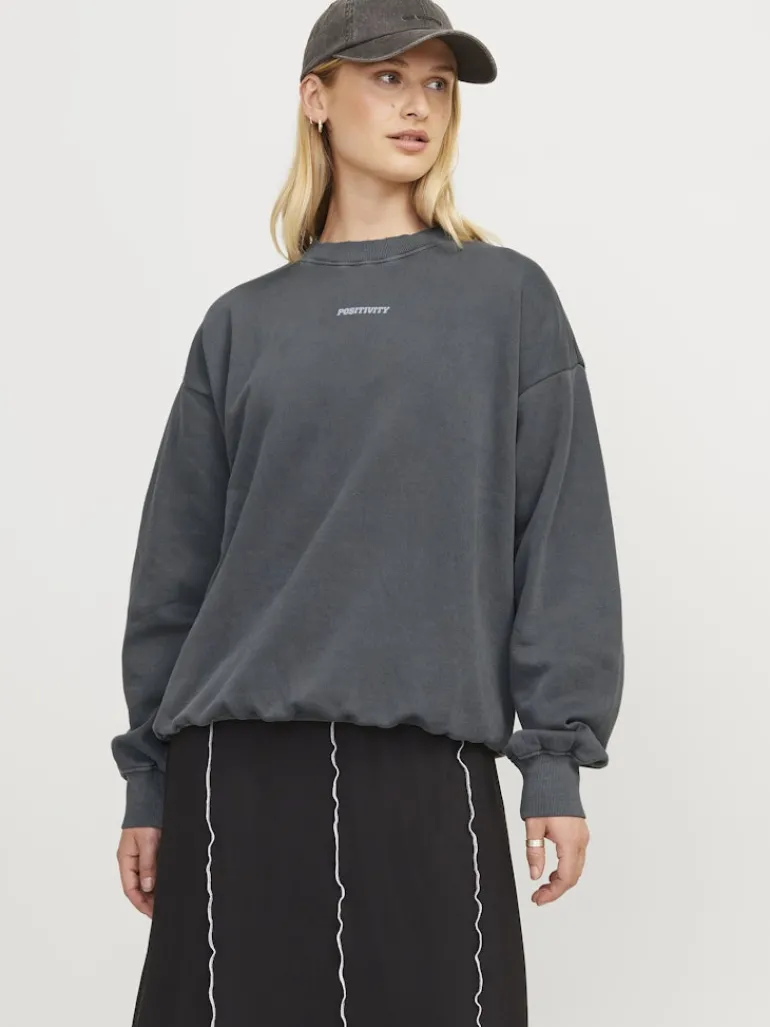 JXSANDRA RLX LS WASH CREW SWT black