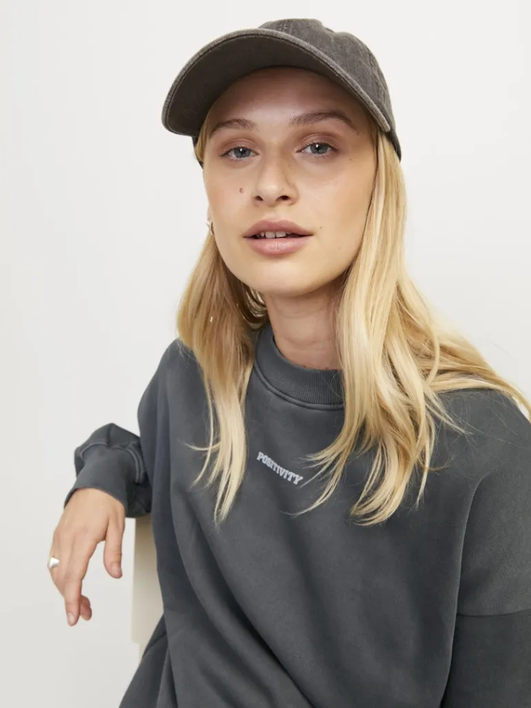 JXSANDRA RLX LS WASH CREW SWT black