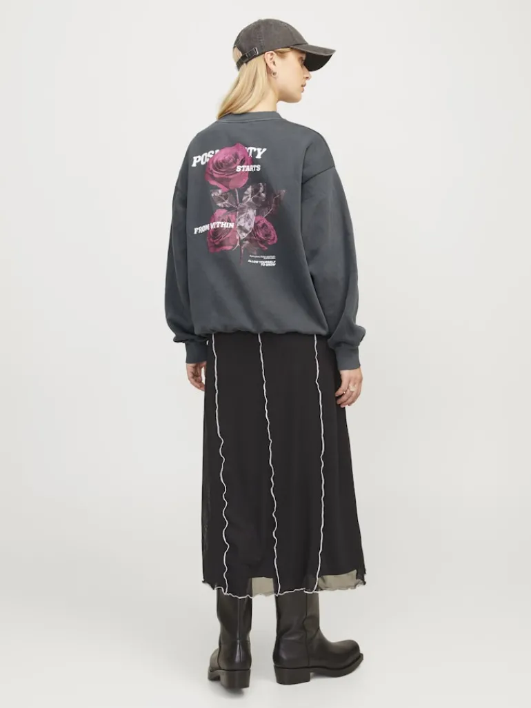 JXSANDRA RLX LS WASH CREW SWT black