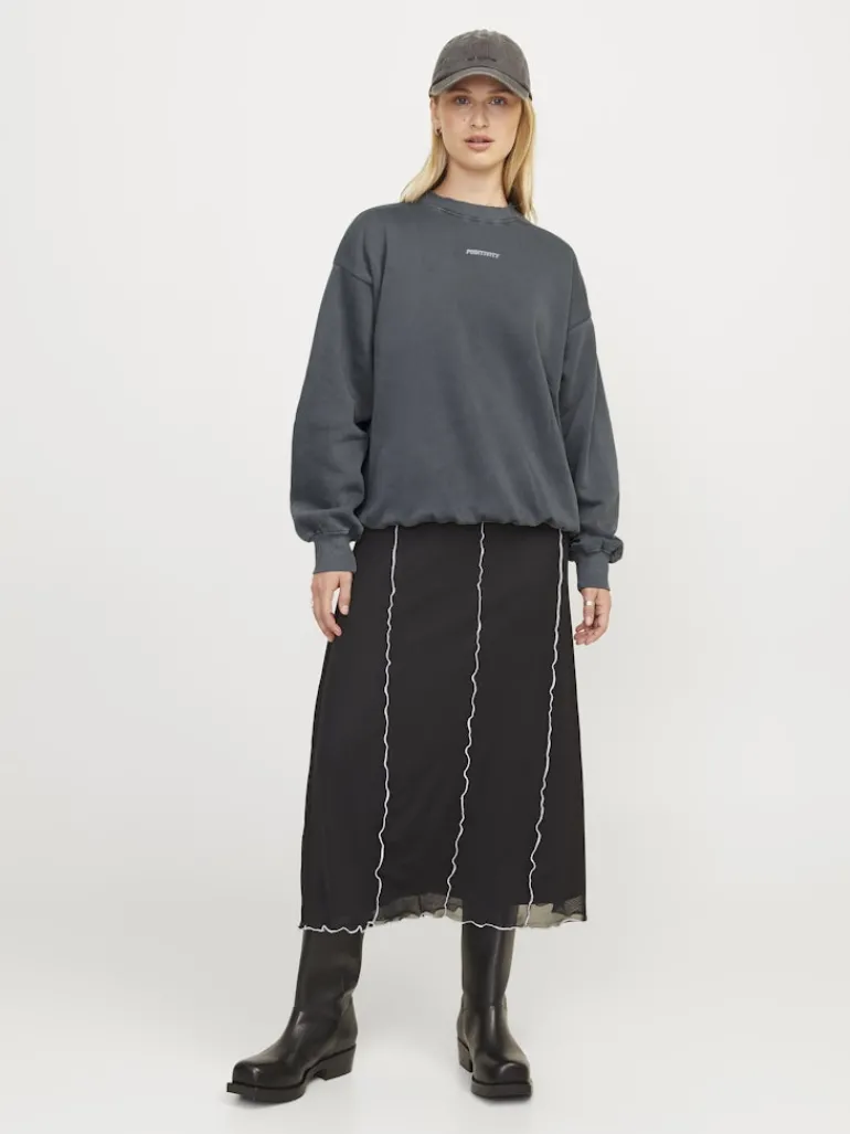 JXSANDRA RLX LS WASH CREW SWT black