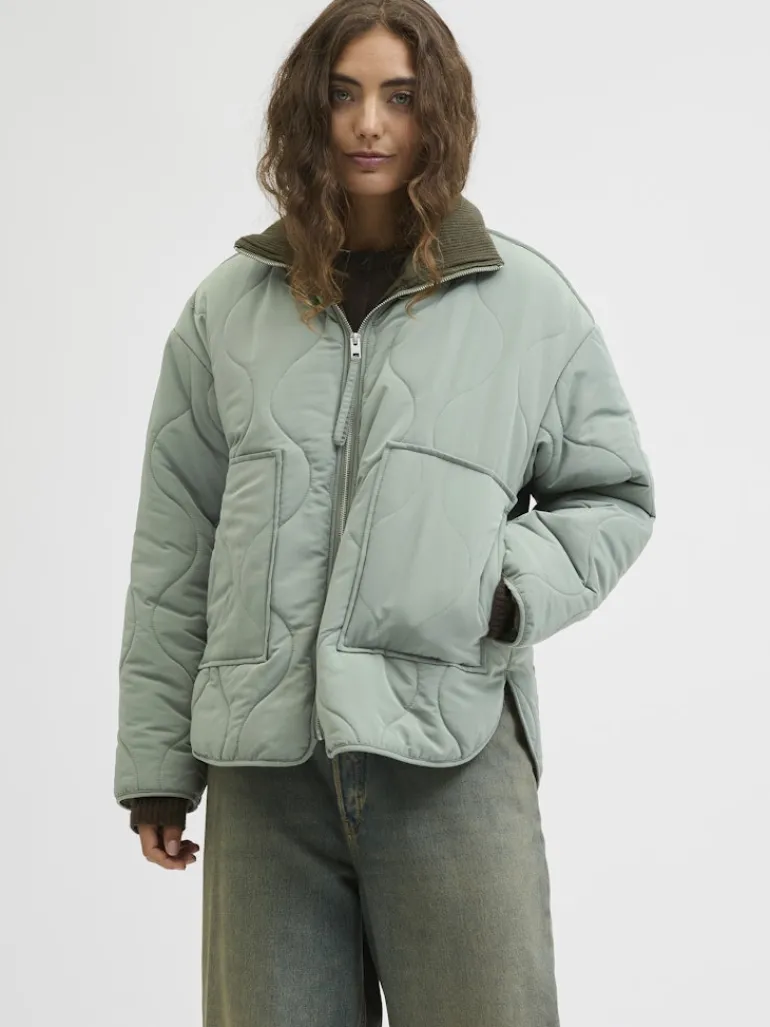 JXSERENA MID QUILTED JACKET OTW SN sea spray