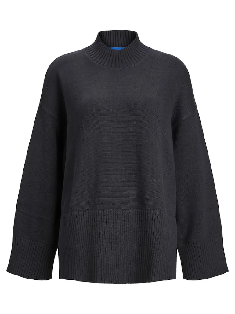 JXSIANA TWIST HIGH NECK KNIT NOOS black